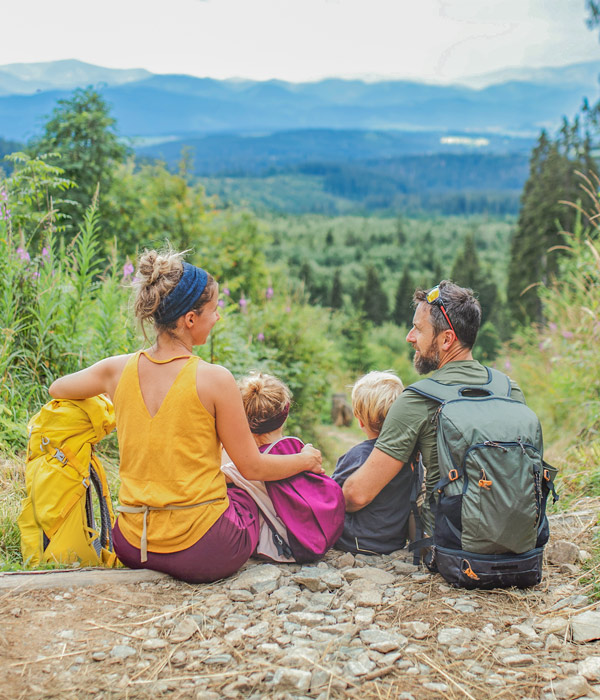 camping randonnée famille